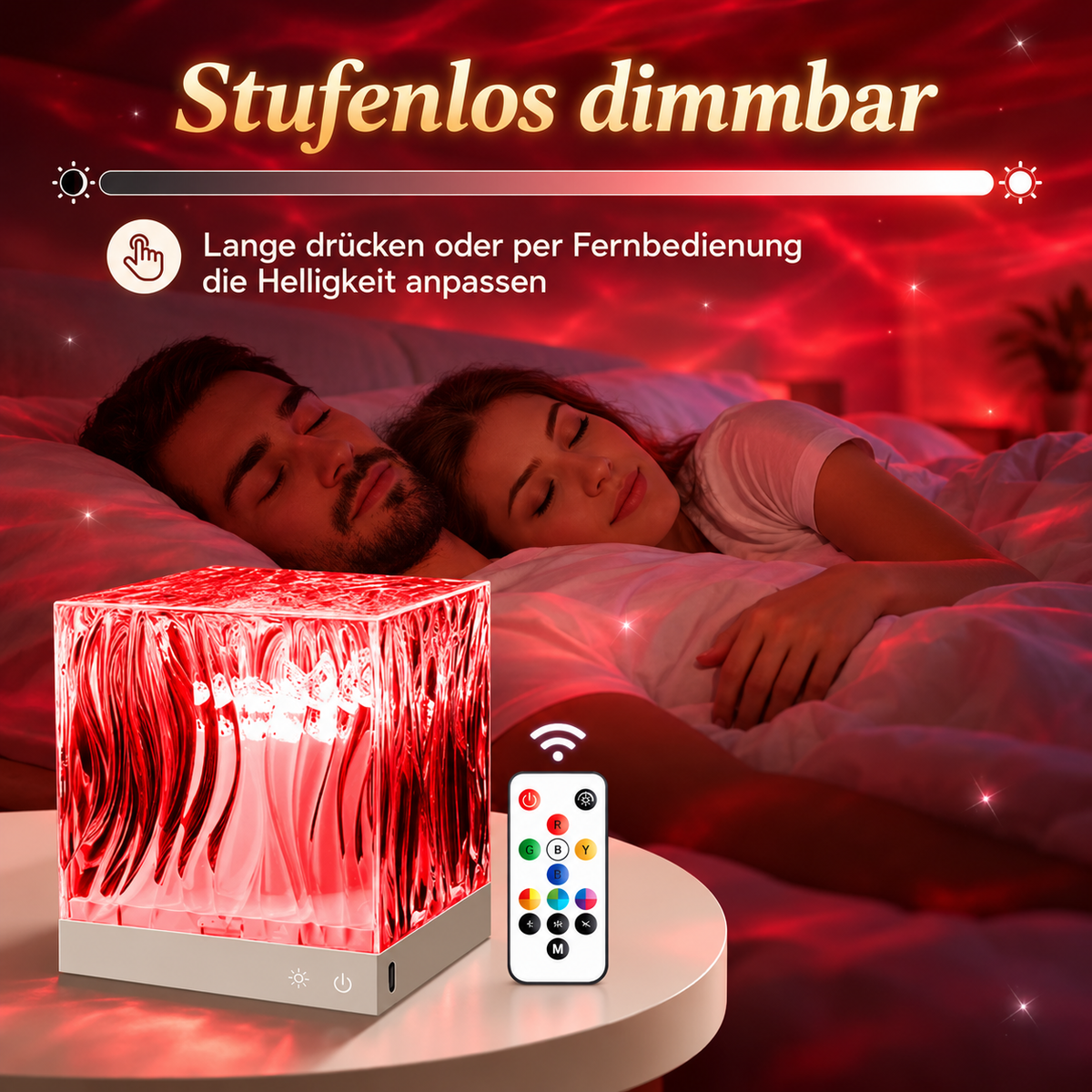 Aurora Lampe stufenlos dimmbar per Fernbedienung oder Taste