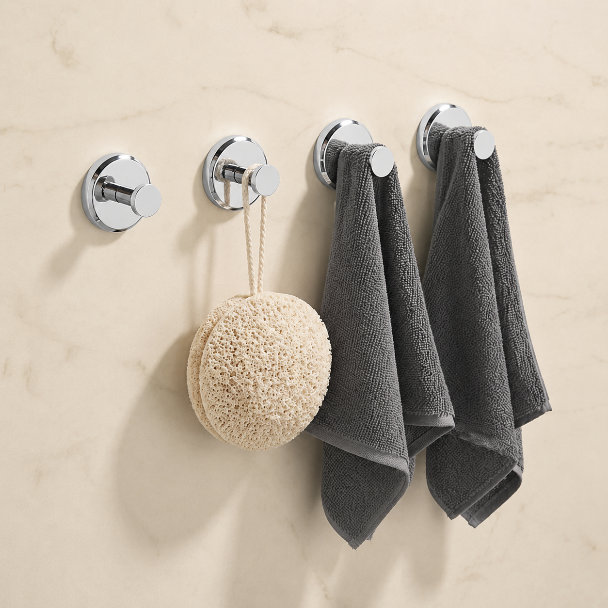 HYBAHAUS Vakuumhaken ohne Bohren – 4er-Set