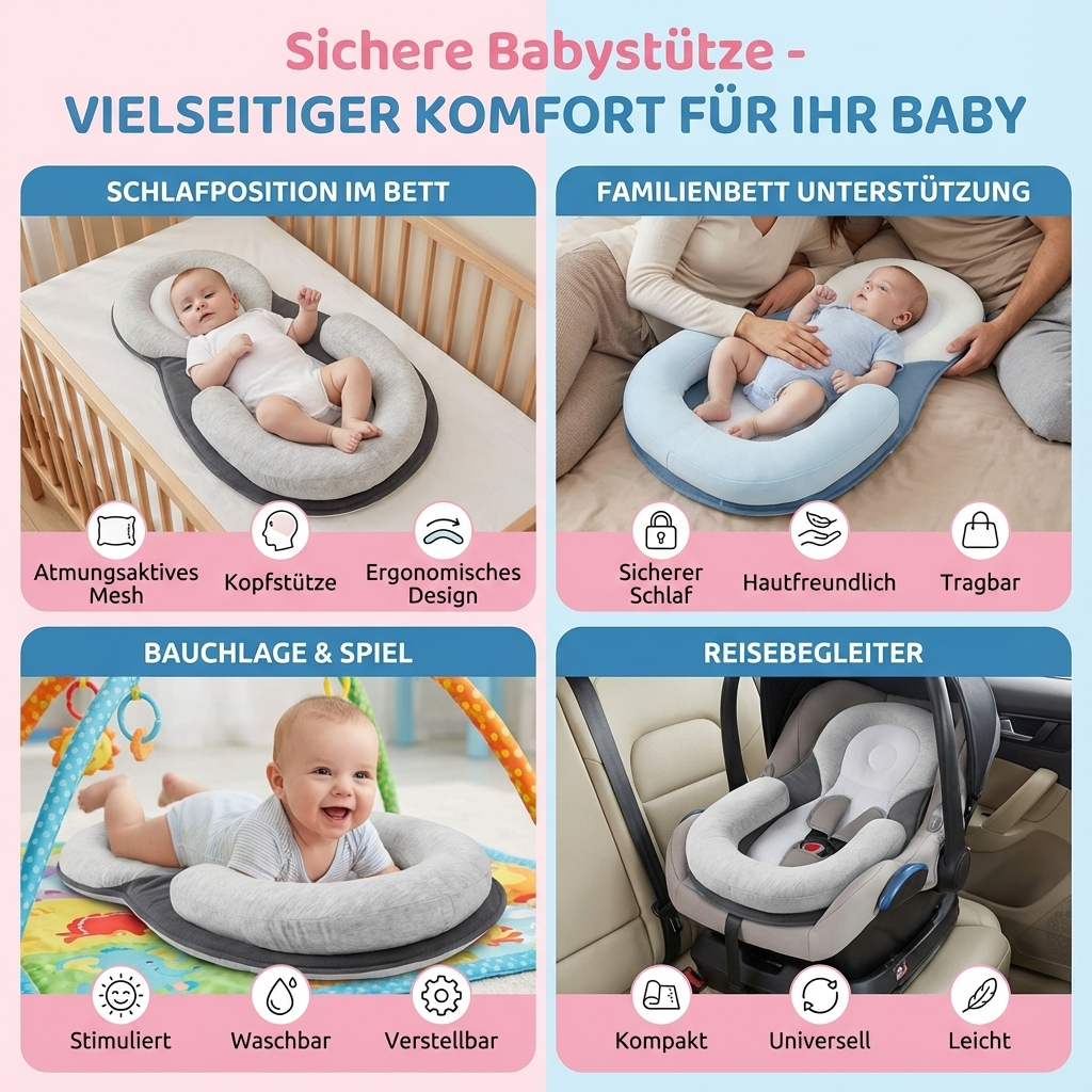 Sichere Babystütze