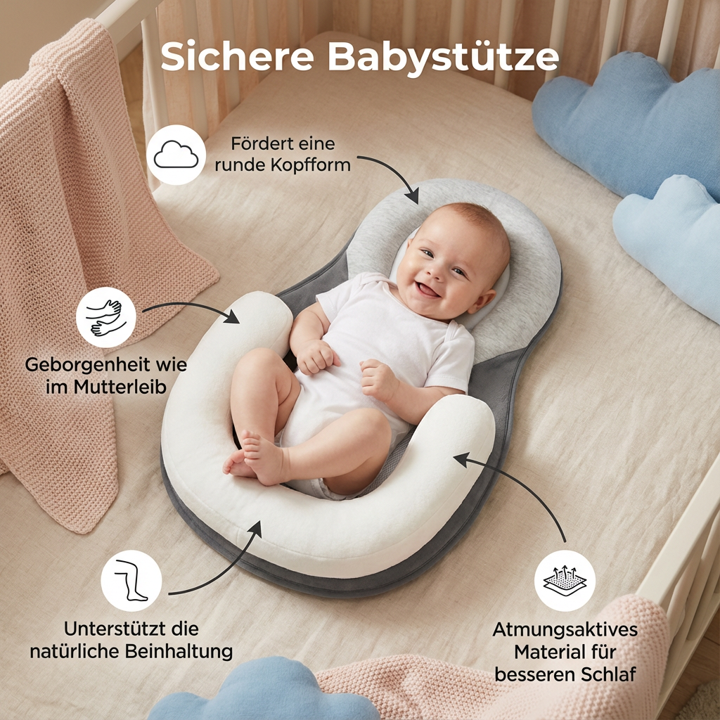 Sichere Babystütze