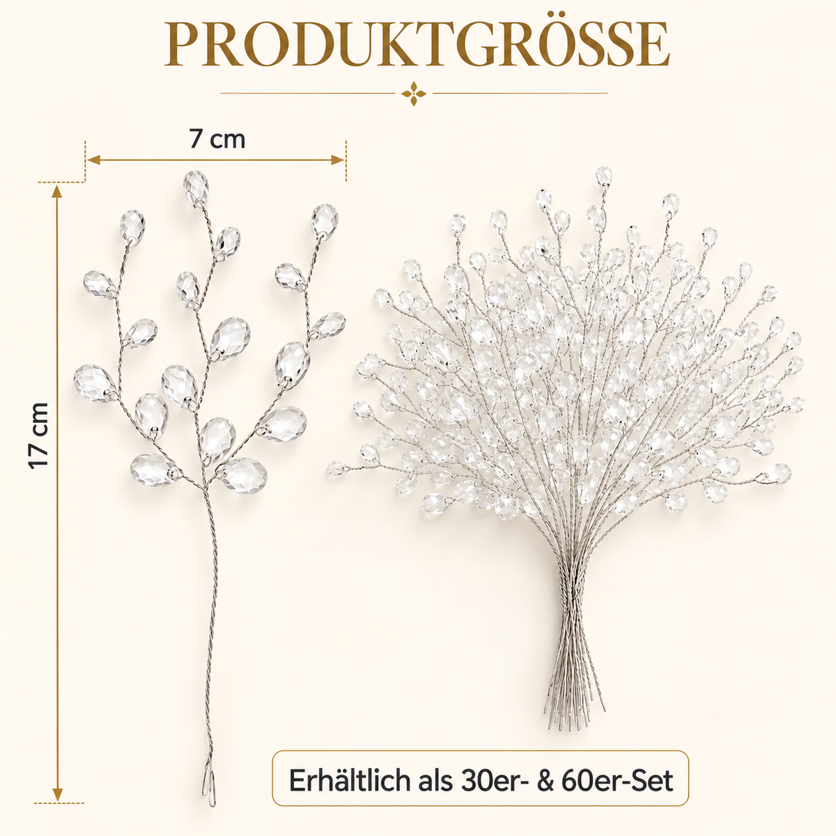 Kristalltropfen-Zweige für den Weihnachtsbaum
