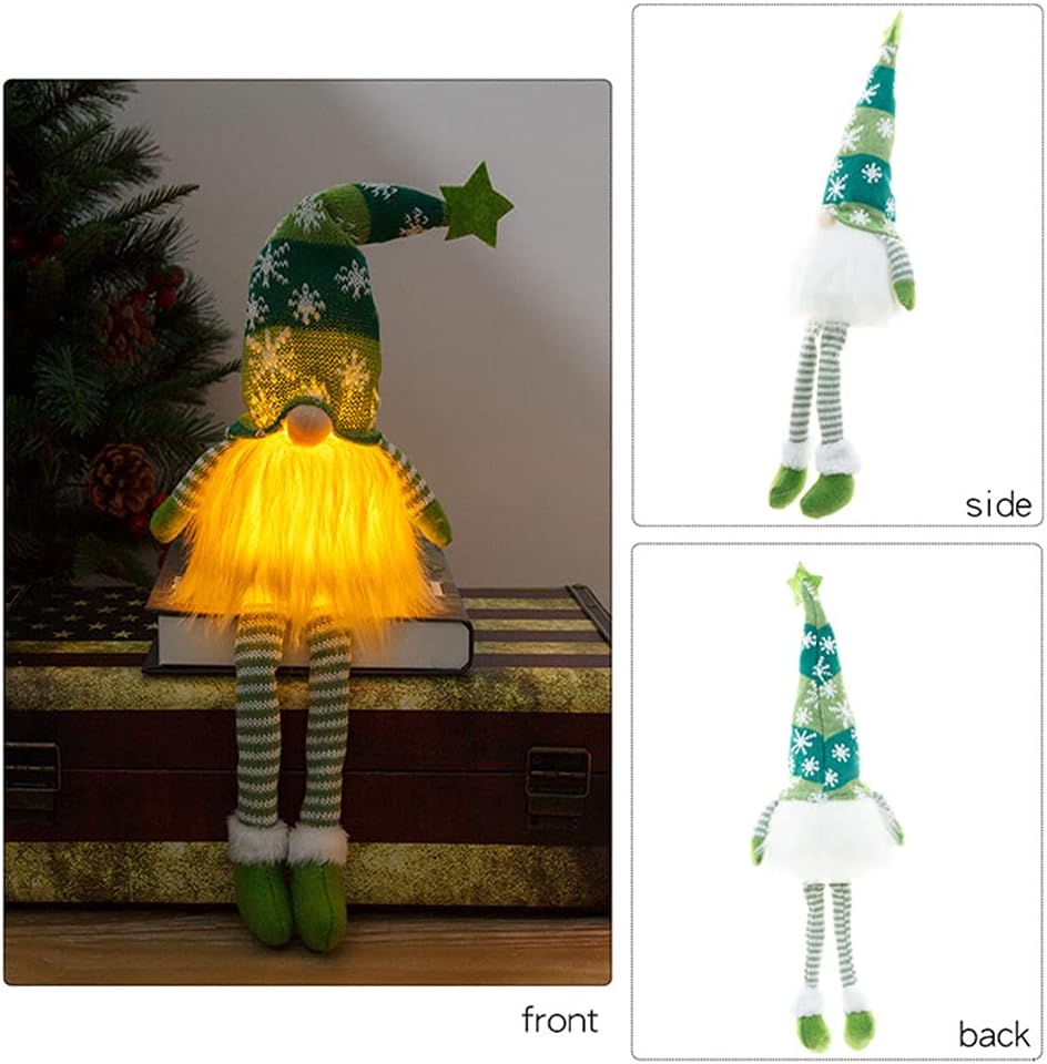 Leuchtwichtel mit LED von vorne und von der Seite