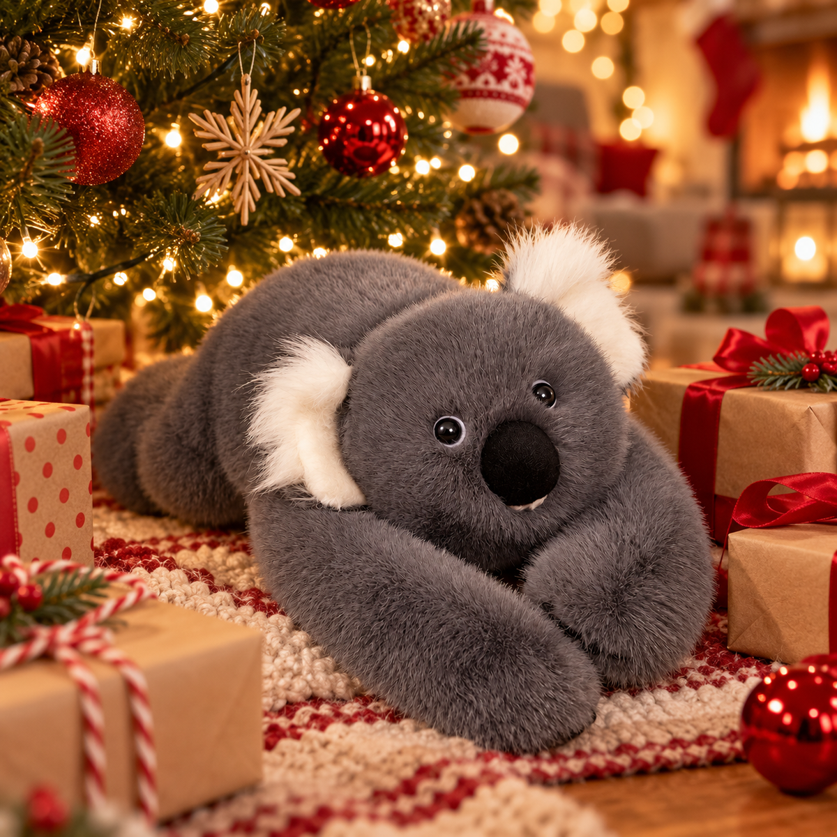 Koala Kuscheltier unter dem Weihnachtsbaum – Geschenkidee für Erwachsene