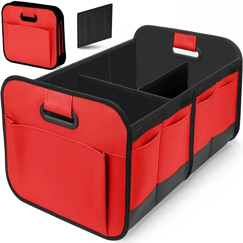 Kofferraum Organizer faltbar – Kofferraumtasche mit Fächern & Griffen, Oxford 600D, ca. 60 × 37 × 31 cm