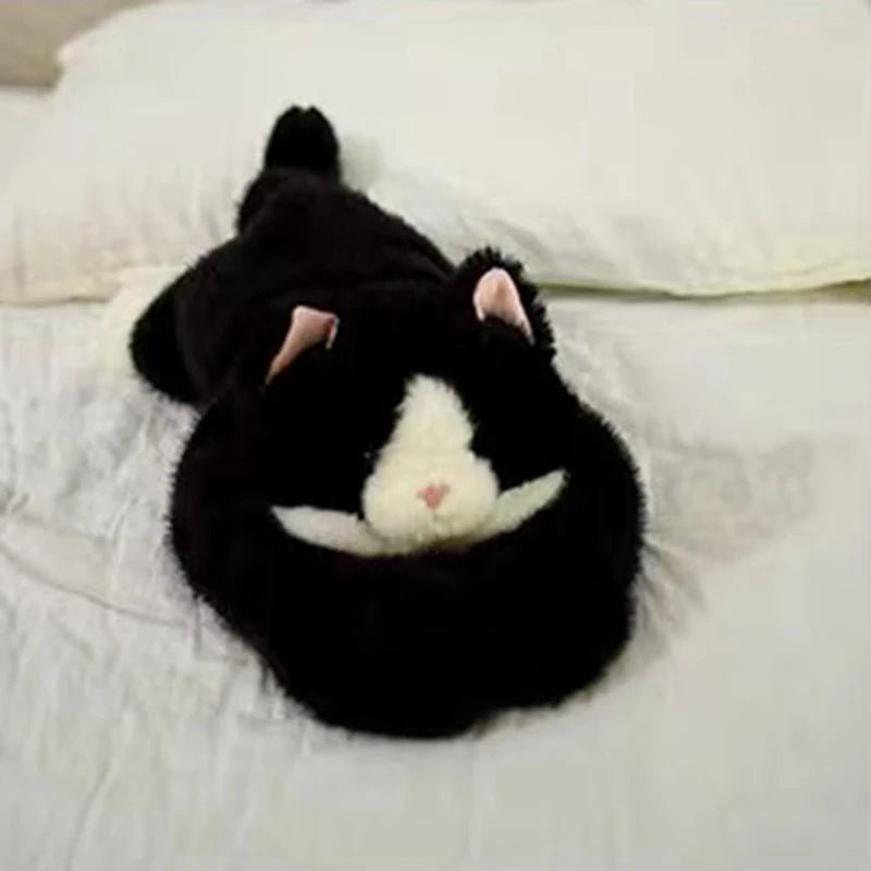 Gewichtskuscheltier Katze Schwarz 1 kg mit langen Armen, 65 cm