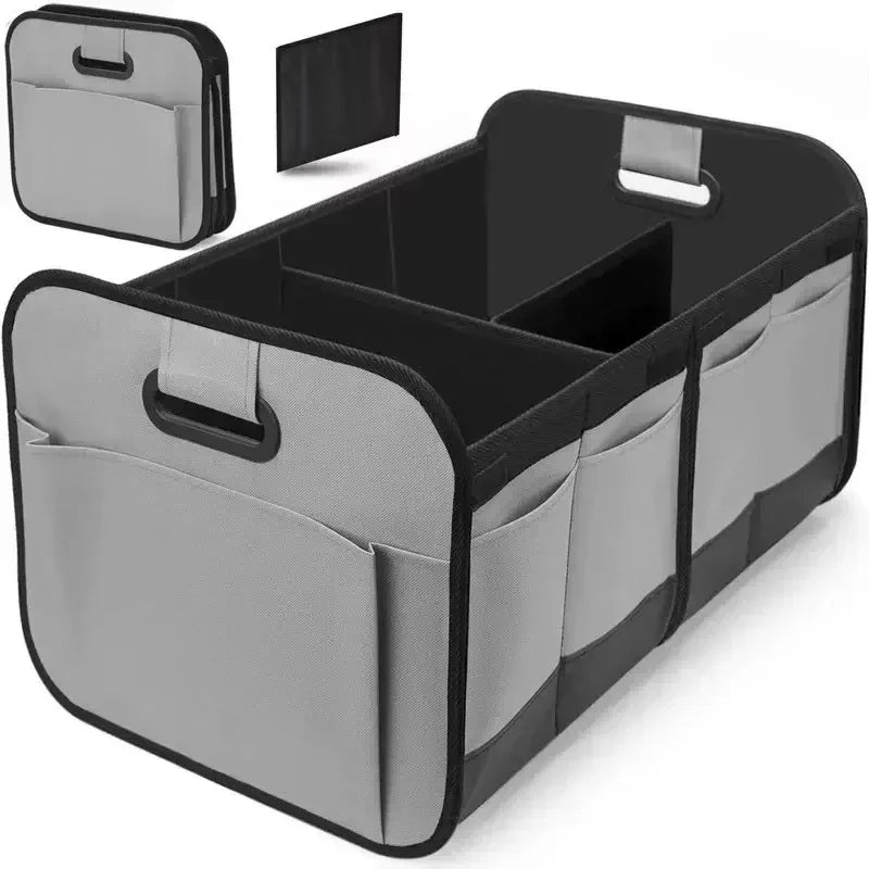 Kofferraum Organizer faltbar – Kofferraumtasche mit Fächern & Griffen, Oxford 600D, ca. 60 × 37 × 31 cm