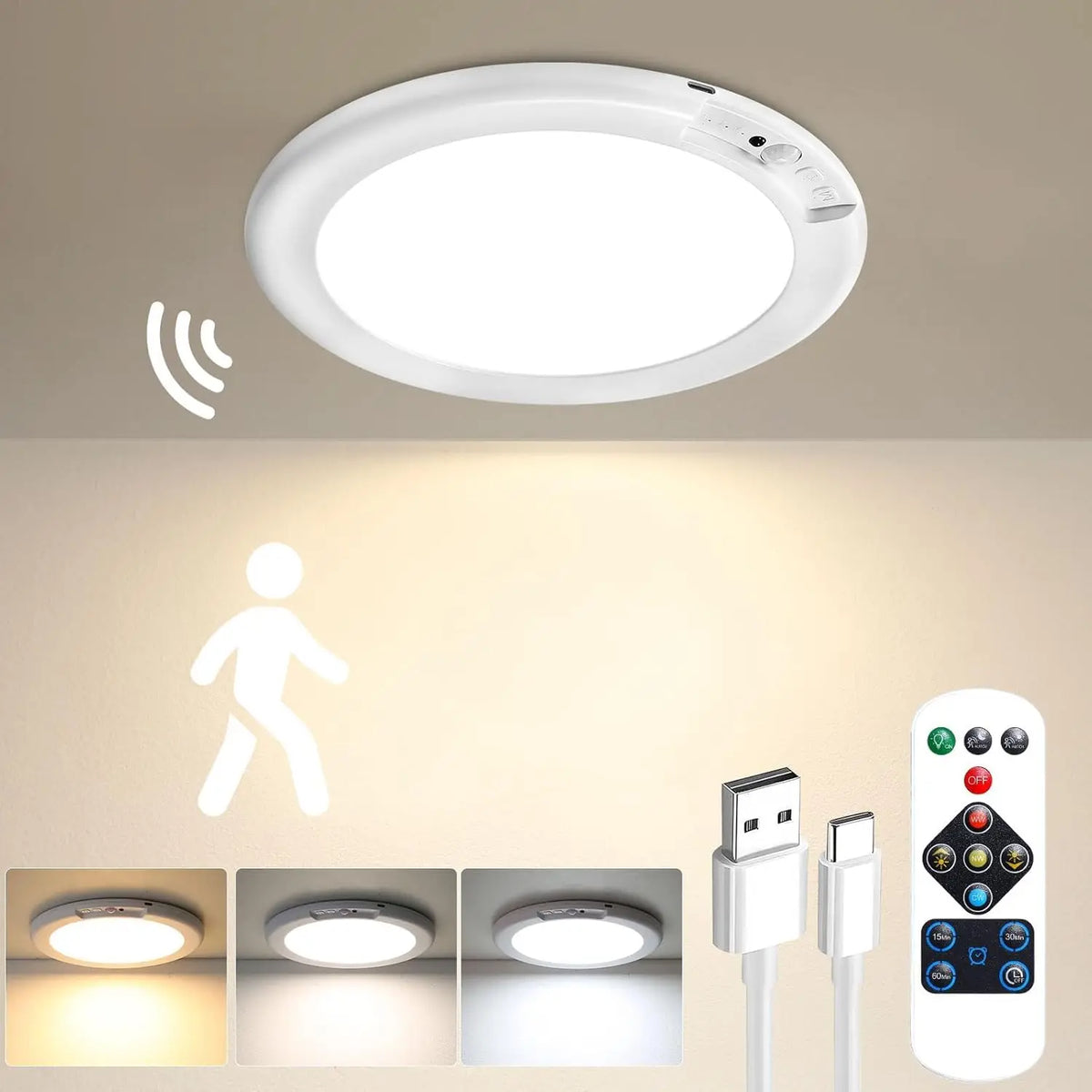 SensoGlow™ LED-Deckenleuchte mit Bewegungsmelder