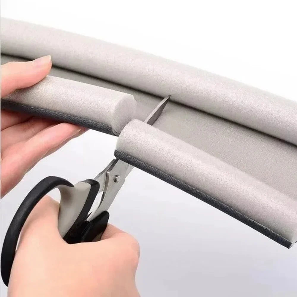 Zugluftstopper Tür doppelseitig – Türdichtung unten gegen Kälte, Zugluft & Lärm, 93 cm kürzbar