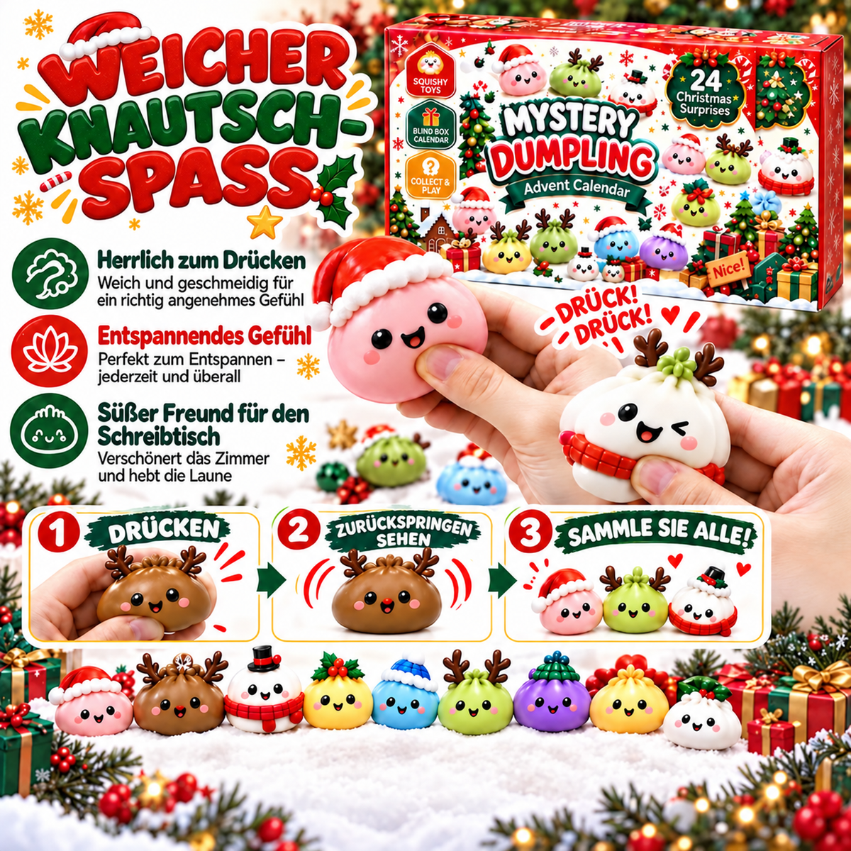 Squishy-Adventskalender – 24 Überraschungen