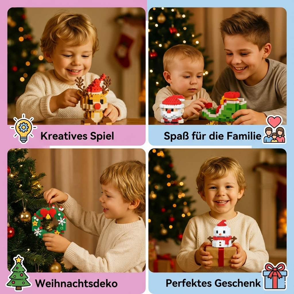 Kreative Baustein Weihnachtsfiguren - Spaß für die ganze Familie