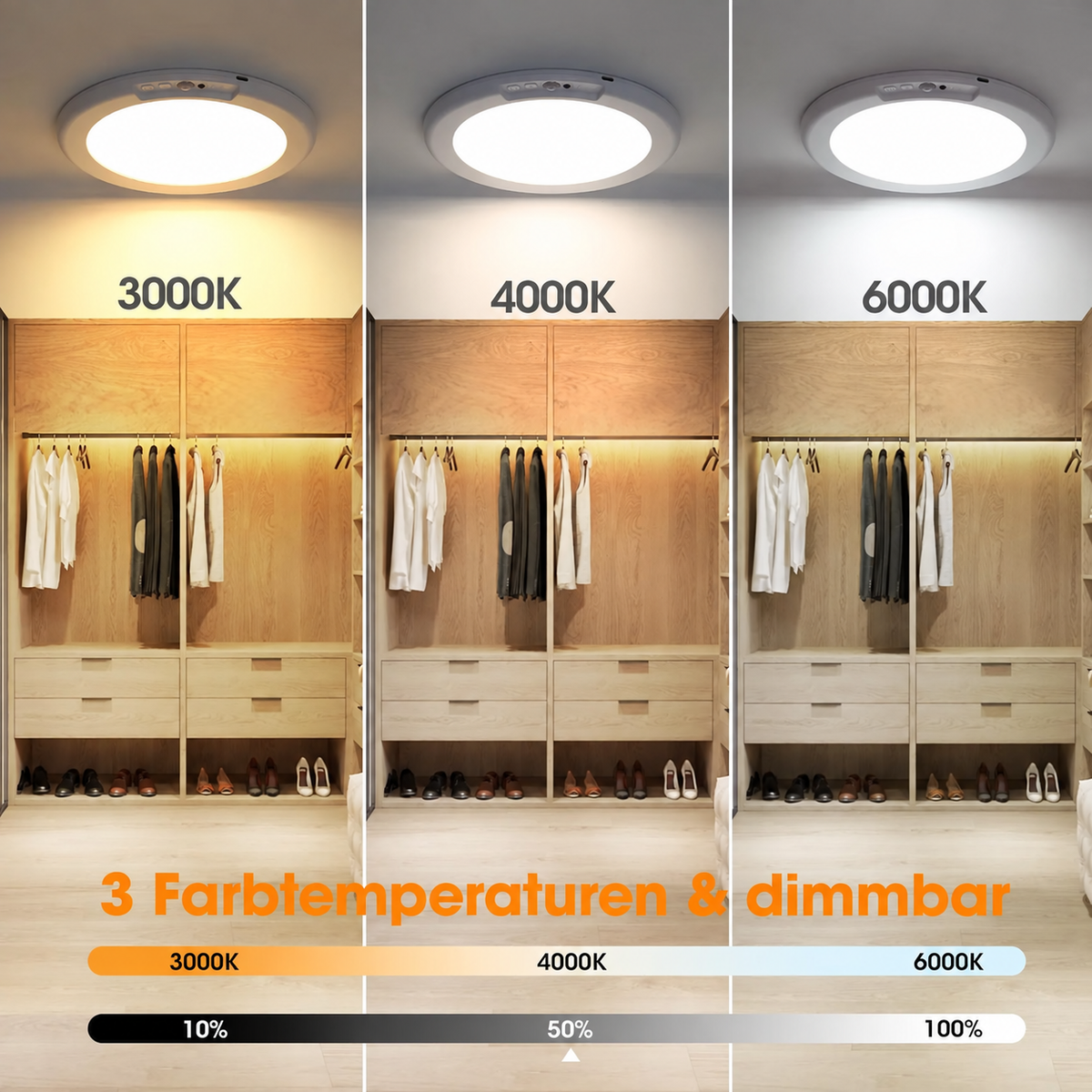 SensoGlow™ LED-Deckenleuchte mit Bewegungsmelder